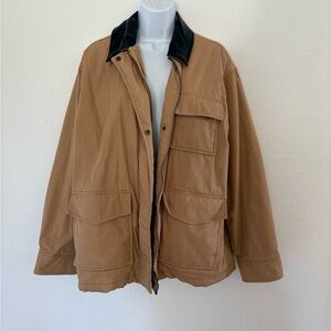 Zara Contrast Collar Jacket